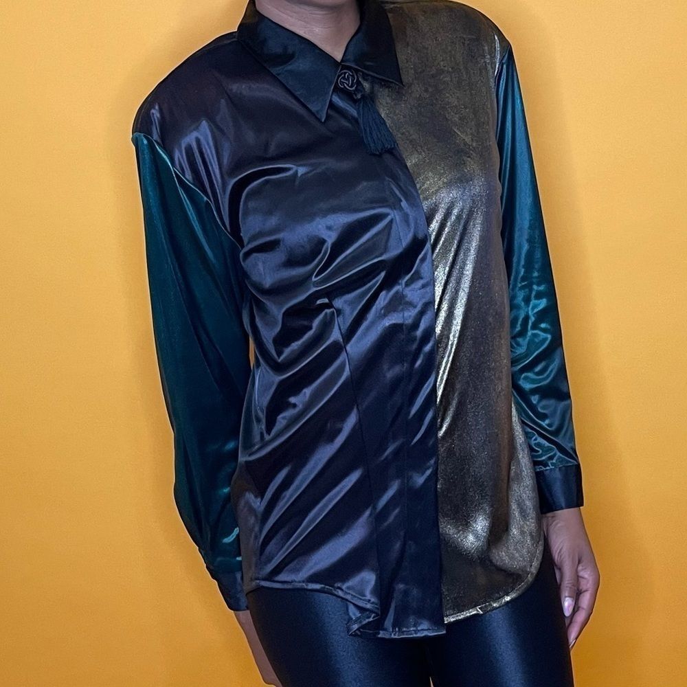 NWT Vintage Metallic Jordan color block top sz M